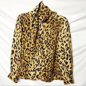 Vintage cheetah blouse